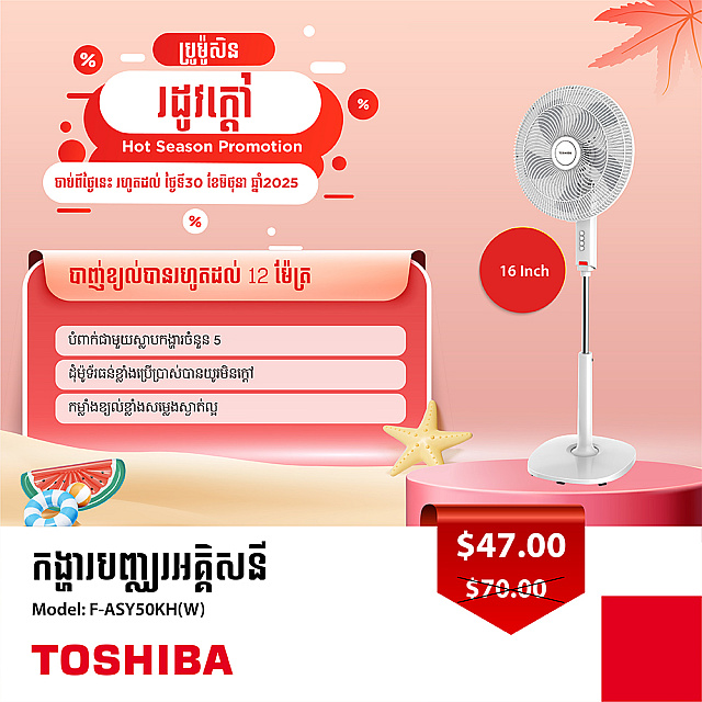 Toshiba Electric Fan 16 inch